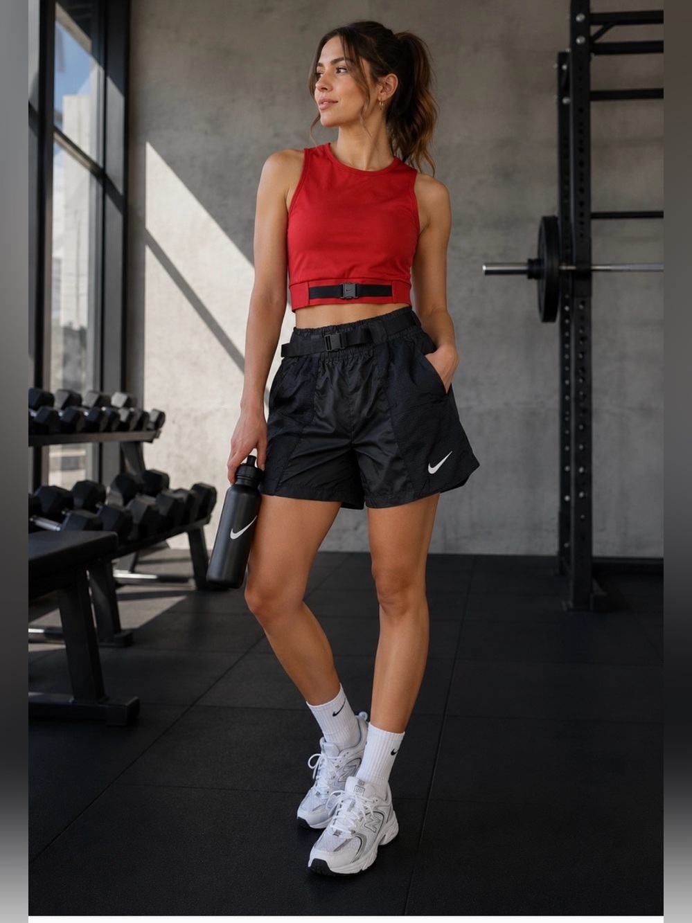 Nike Black Athletic Shorts with matching Top